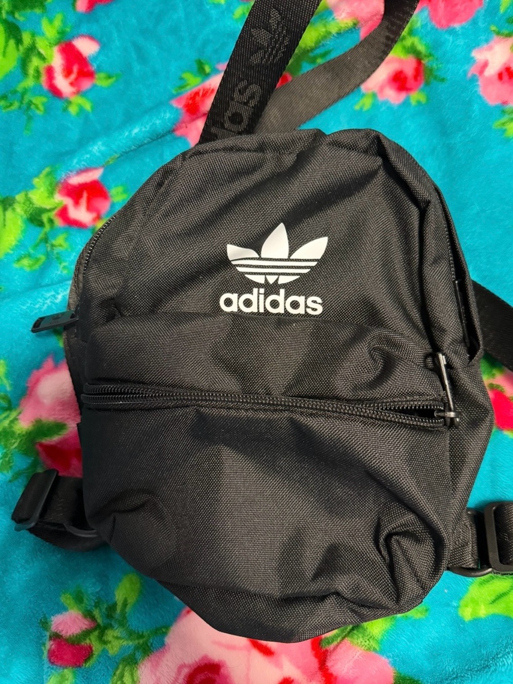 adidas Black Trefoil Sling Belt Bag